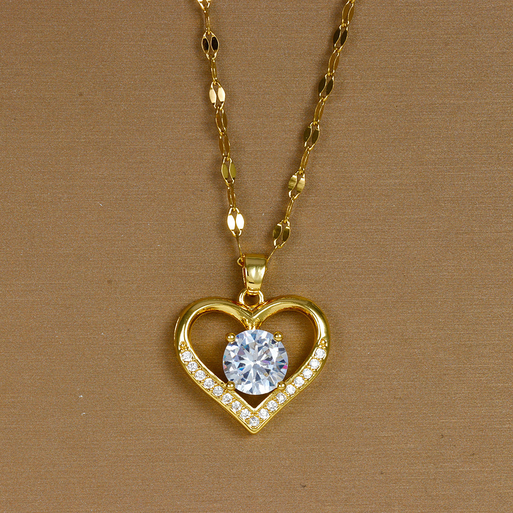 Collar "CORAZÓN DIAMANTE"+Regalo Caja de Rosas