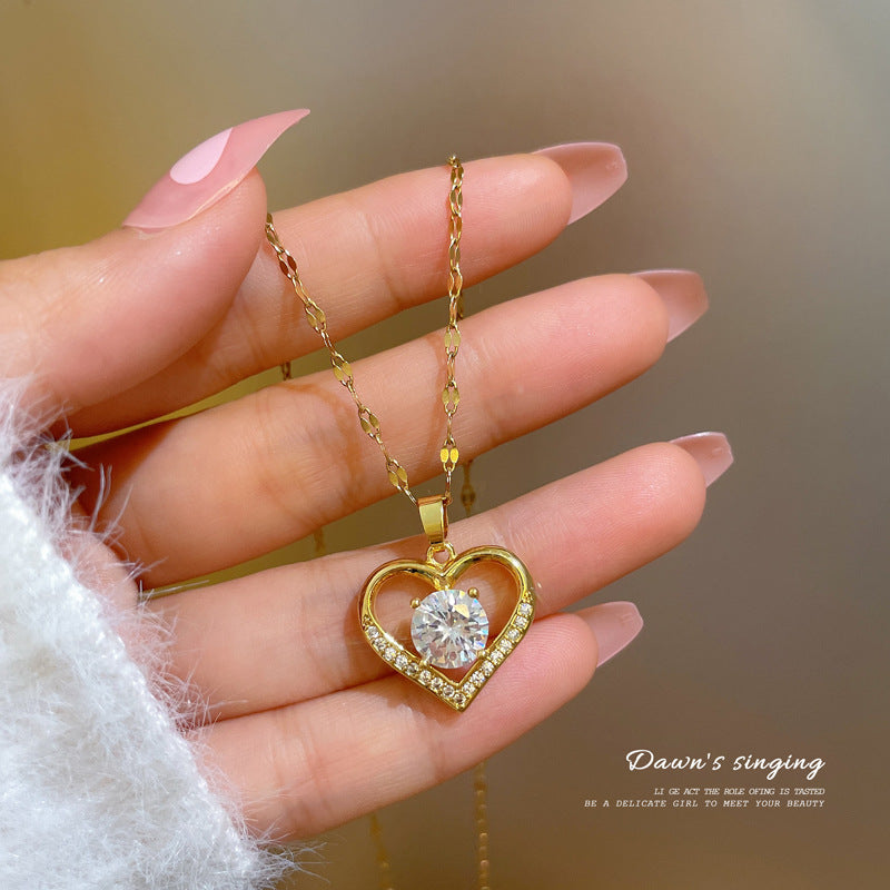 Collar "CORAZÓN DIAMANTE"+Regalo Caja de Rosas