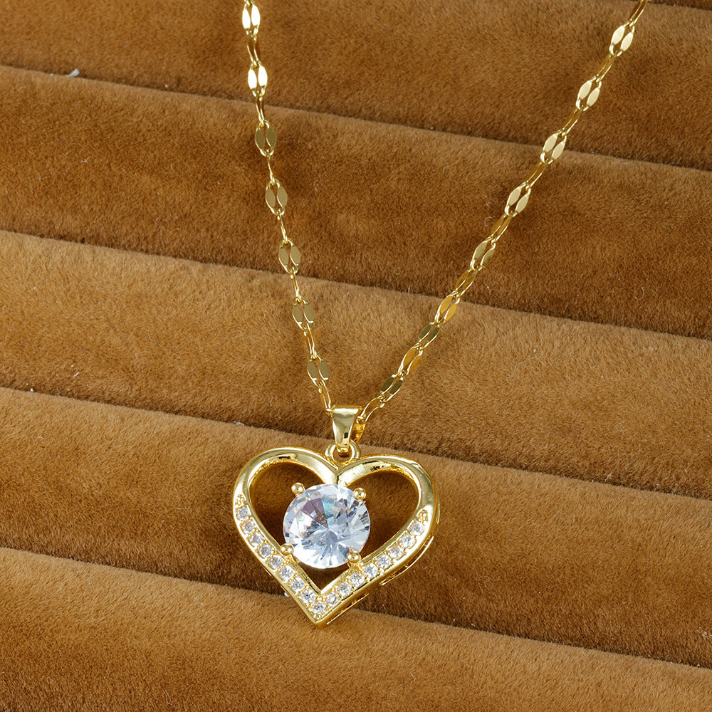 Collar "CORAZÓN DIAMANTE"+Regalo Caja de Rosas